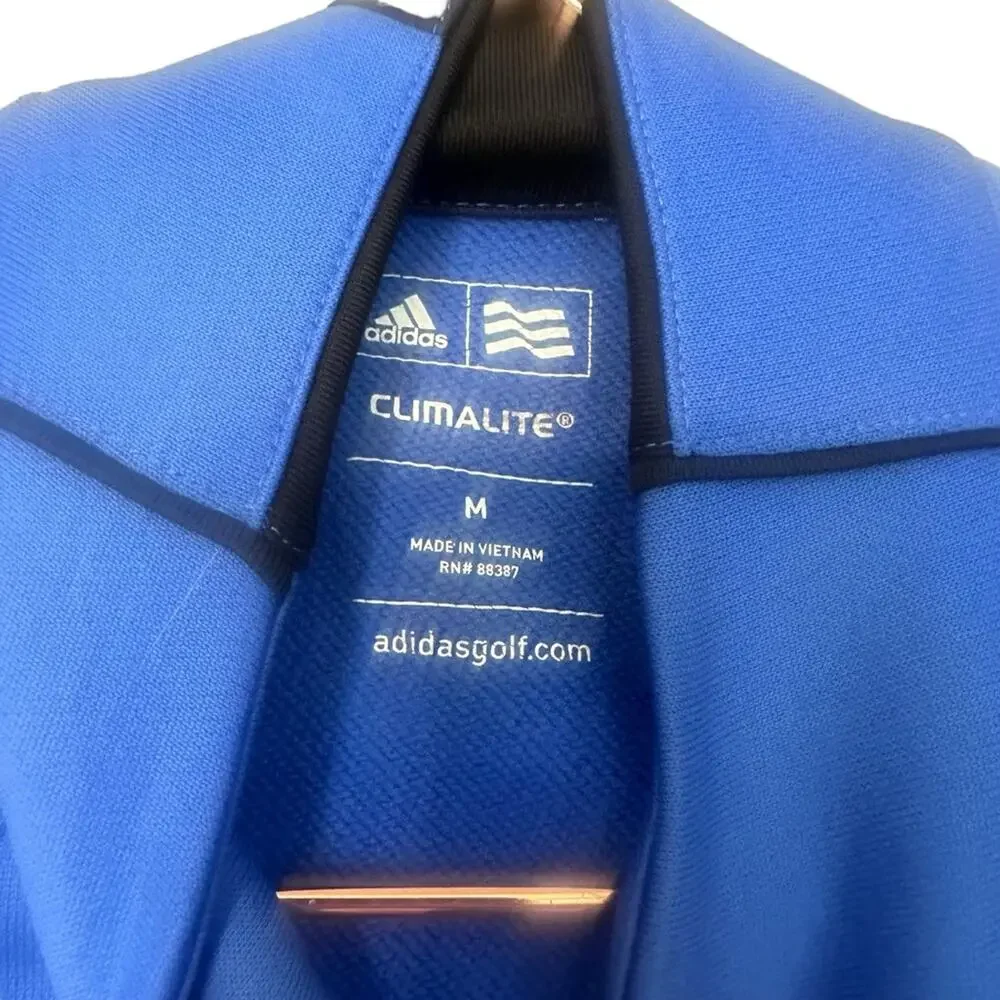 Adidas climalite zip  pull over golf size medium